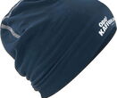 Baumwoll-Beanie mit Druck (Schriftzug), navy