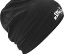 Baumwoll-Beanie mit Druck (Logo), schwarz