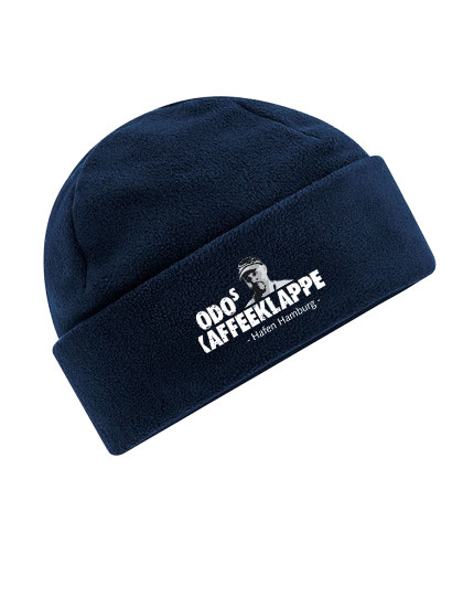 Fleece-Beanie mit Druck (komplettes Logo), navy